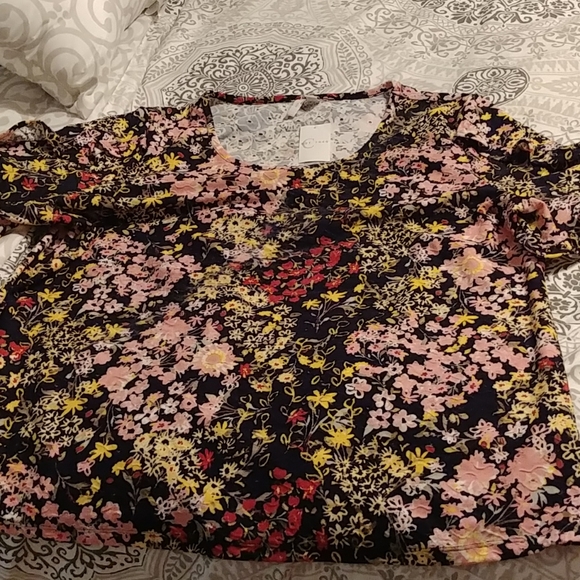 Cato,size XL, multicolor,Gorgeous & Flowery eyelet top - Picture 4 of 7